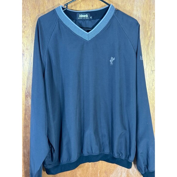 Vintage Ashworth Windbreaker Jacket Golf Men’s Medium USA Black - Picture 4 of 11